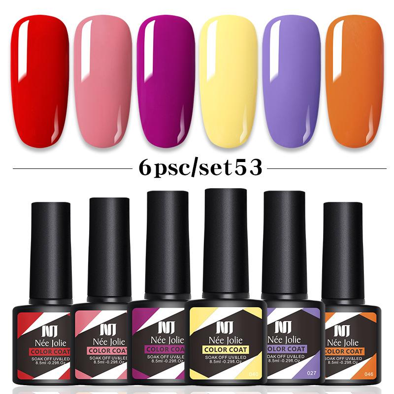 6-Color Nail Polish Glue Set, Popular Color Nail Glue, Phototherapy Nail Polish Glue Can Be Matched Arbitrarily.