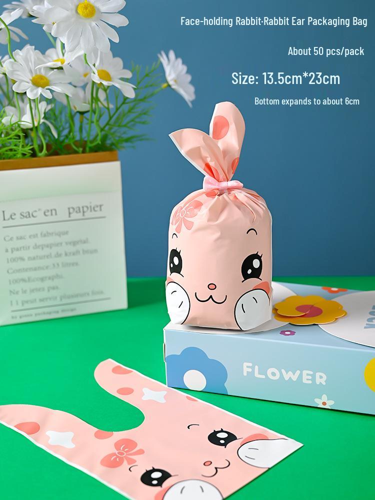 Cute Rabbit Ears Gift Bag for Candy, Cookies & Snacks