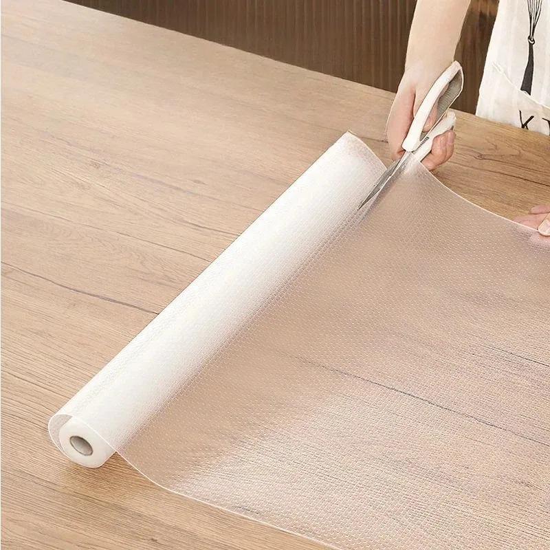 

Reusable Drawer Liners Washable Dust and Slip Resistant Placemats Kitchen Cabinet Mats Refrigerator Non-Slip Liners 150x30cm белый