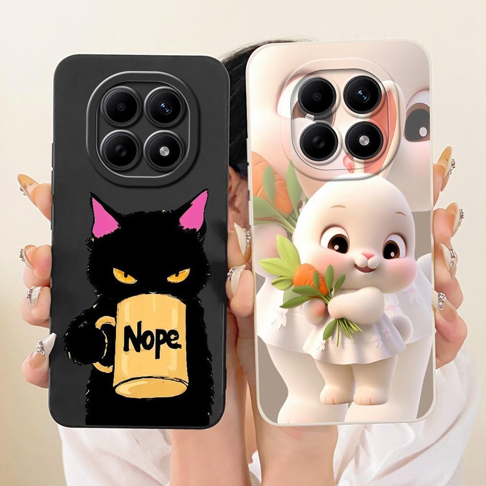 For Xiaomi Redmi Note 15 5G / Note 15 Pro 4G Cute Cat Flower Cartoon Phone Case For Redmi Note15 15Pro 4G Soft Silicone Bumpers