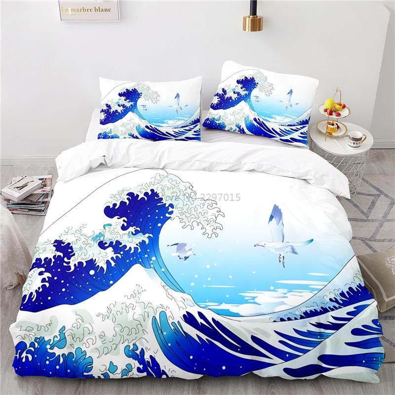 

Japan Ukiyoe Genre Painting Printed 3d Bedding Set 2/3pcs Duvet Cover Sets Pillowcases Single Double Twin Full Queen King Size 135x200cm