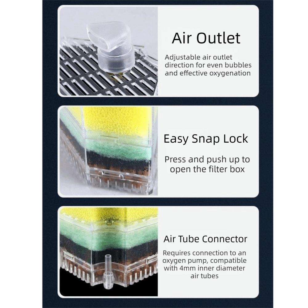 Detachable Aquarium Filter Efficient Bio Sponge Filter Water Purification Filter  Small Fish Tanks