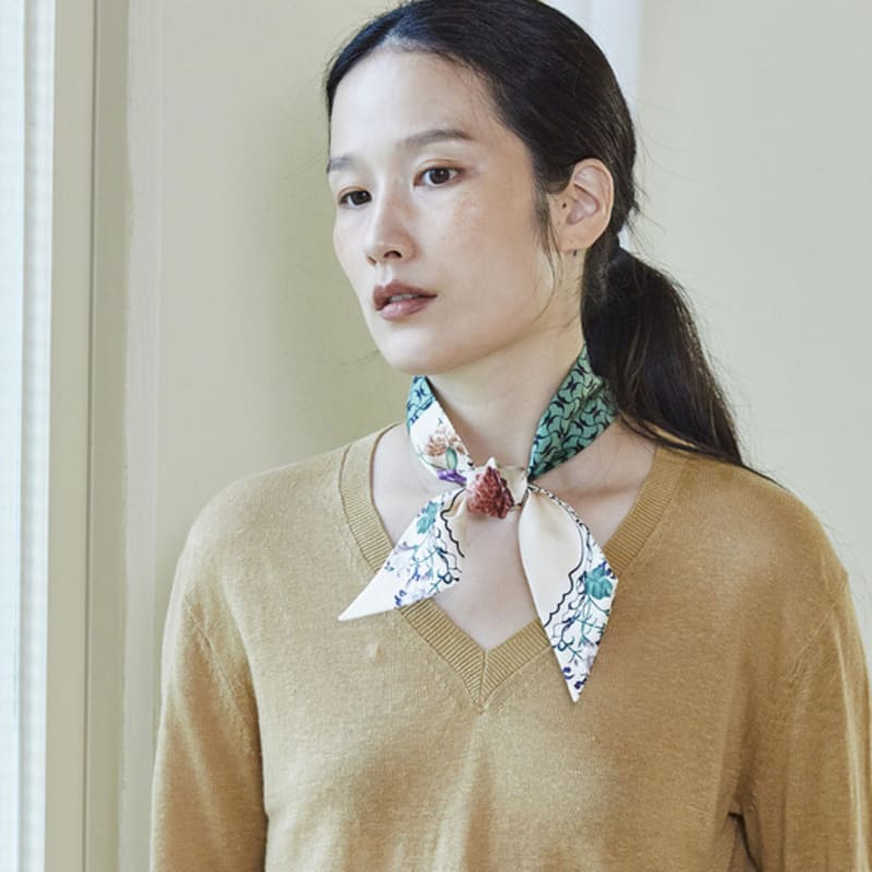 ANA MAISON Sensuous Room Silk Twilly Scarf [PMT-1396]