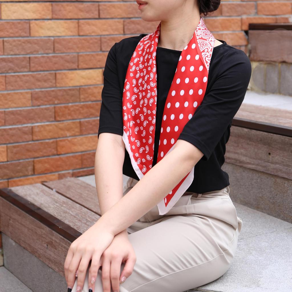 BRMM MIA Bag Hair Office Women's Silk-Like Scarf, 70x70cm, Neckerchief/Bandana, Casual, Square, Multifunctional, Accessory, Accessory, Spring/Summer,