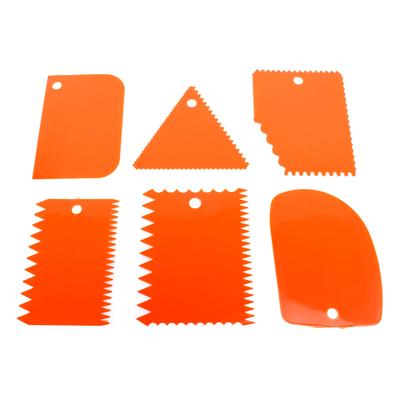 6 Pcs Plastic Clay Scraper Set Soft Clay Sculpting Dough Cutting Pottery Tool with Hanging Hole