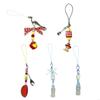 HX6F Bowknot Phone Charm Beaded Phone Pendant Fashion Keychain Bag Pendant Fruit Camera Pendant Perfect Gift for Women Girl