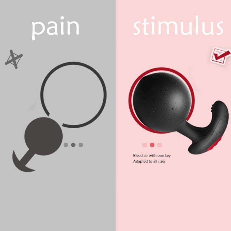 Male Prostate Massager Wireless Remote Control Anal Plug Vibrator Huge Butt Plug Inflatable Vagina Anal Sex Toys for Men 18