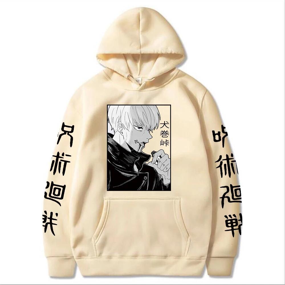 Manga Hoodie Men Anime Inumaki Toge Pullover Sweatshirts Unisex Casual Sports Tops Anime Hoodie for Men Fleece Jogging Top