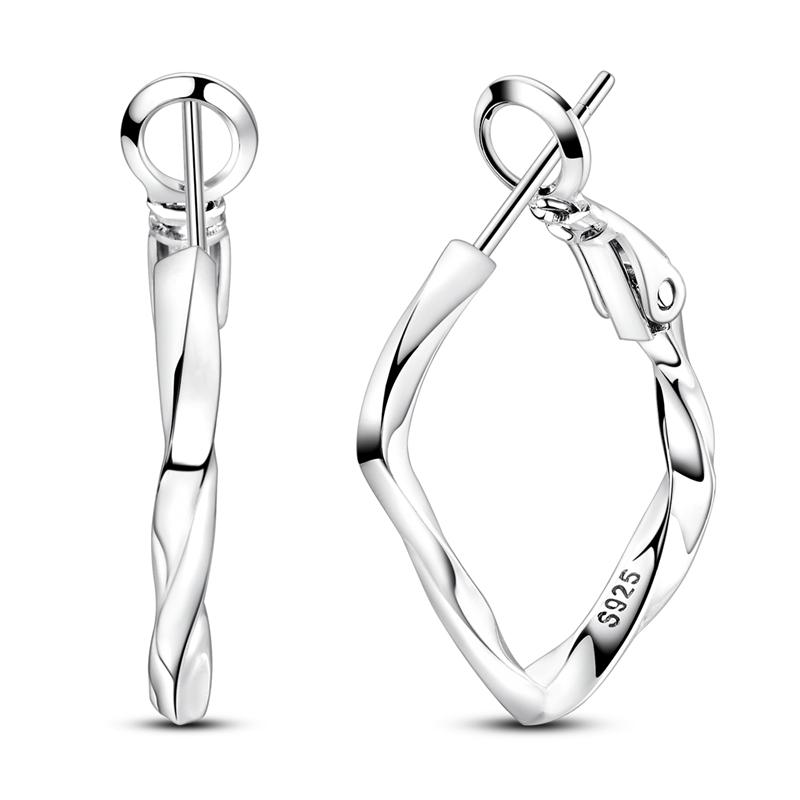 2025 New 925 Sterling copper Hoop Earrings Flowers Zircon Drop Earrings Stud For Woman Fine Birthday Wedding Party Zircon Gifts