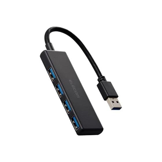 ELECOM USB Hub USB3.0 Bus Powered 4 Ports Black U3H-H040BK