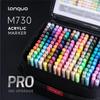 LANGUO 192Colors Direct Liquid Acrylic Marker Pens Set with Protable Bag Stackable Student DIY Graffiti Drawing Painting Pen PRO