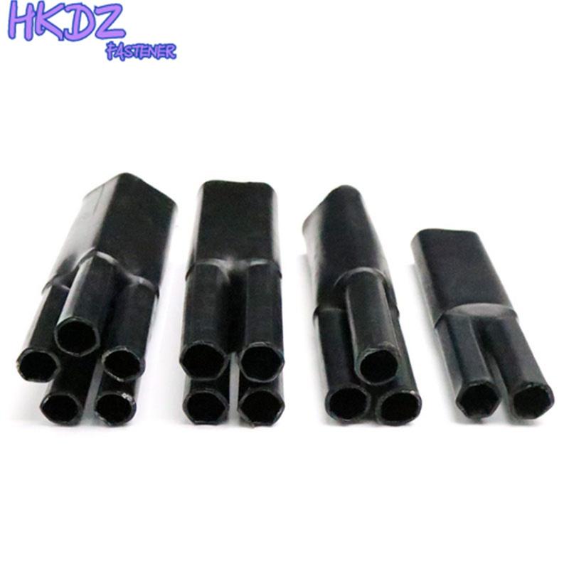 

2/3/4/5/Core Heat Shrinkable Cable Terminal With Glue Waterproof Heat Shrinkable Sleeve Double Shrinkage Black Shrink Branch 2.0(10-16)