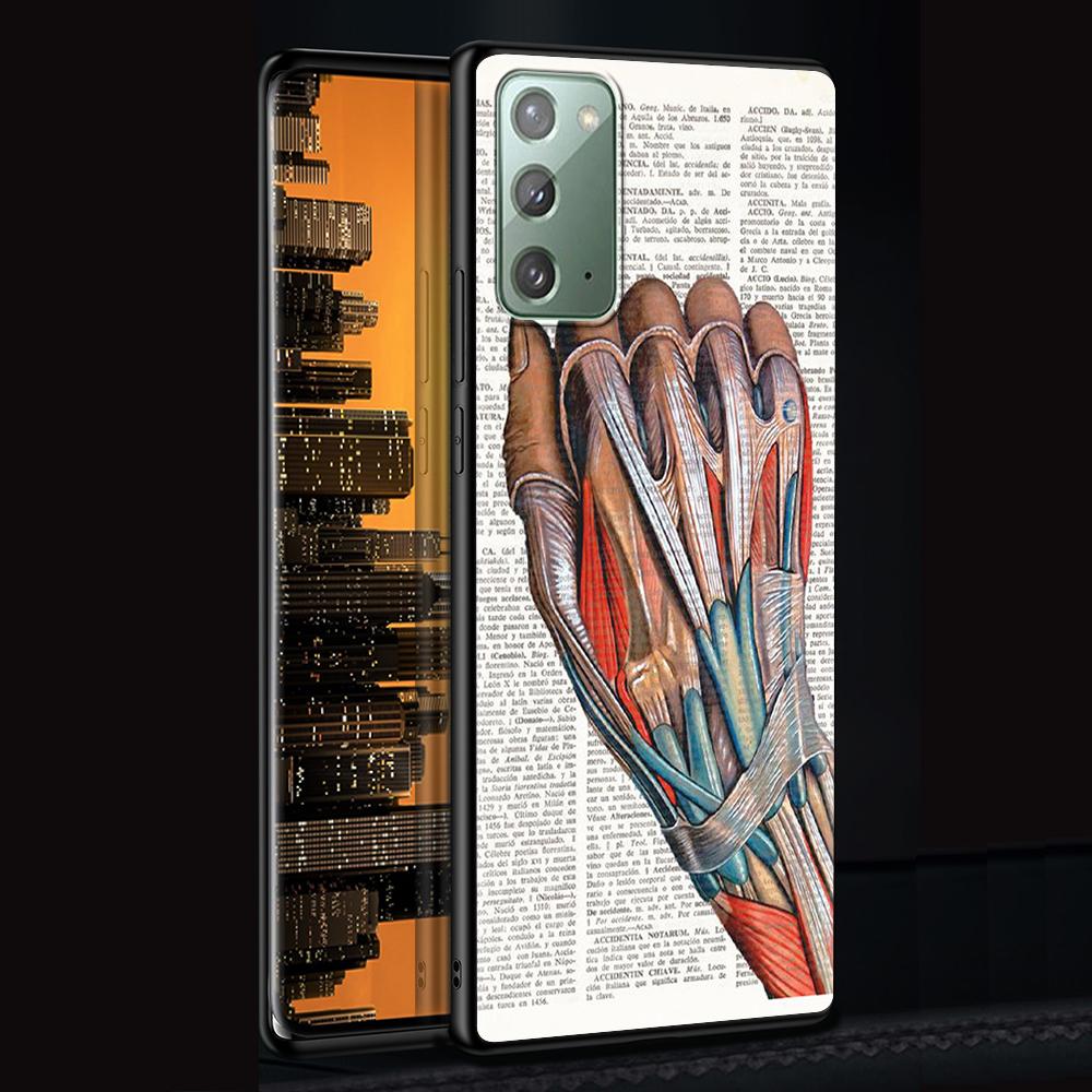 Medical Human Organs Brain Meridian Kidney Case for Samsung Galaxy Note 20 Ultra 10 9 8 M31 M30s M51 M31s M52 5G Phone Cover