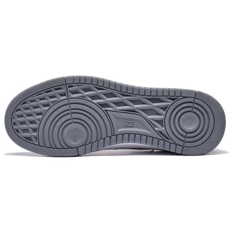 Li Ning Shiyi Rutschfest Abriebfest Niedrig geschnitten Skateboard Schuhe Herren Weiß Grau AGCT341-3