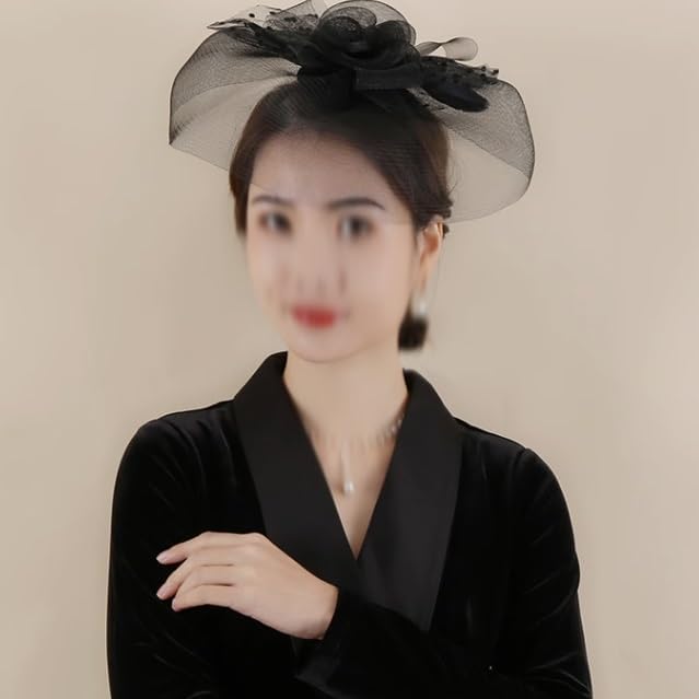 Top Hat Mesh Ladies Hair Accessories Headband Banquet Annual Party Evening Cheongsam