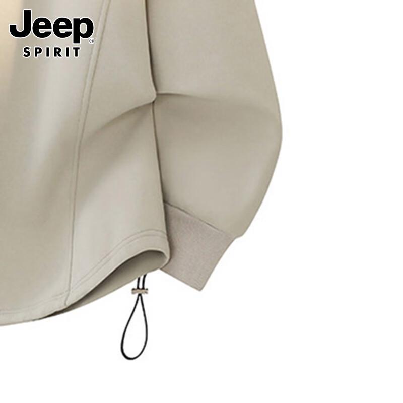 JEEP SPIRIT Men's Half-Zip Stand-Collar Sweatshirt