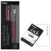 Pilot Fountain Pen LIGHTIVE FLT-2SR Body + 5 Cartridges Loconeko Card (Active Red M (Medium))