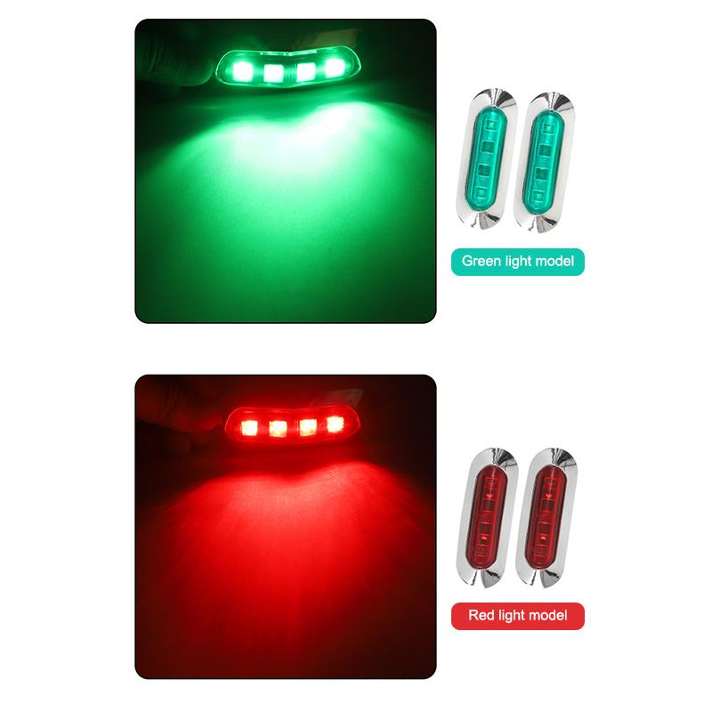 2Pcs 12V-24V Boat Navigation Led Boat Navigation Lights Waterproof For Marine Yacht Boat Signal Lamp