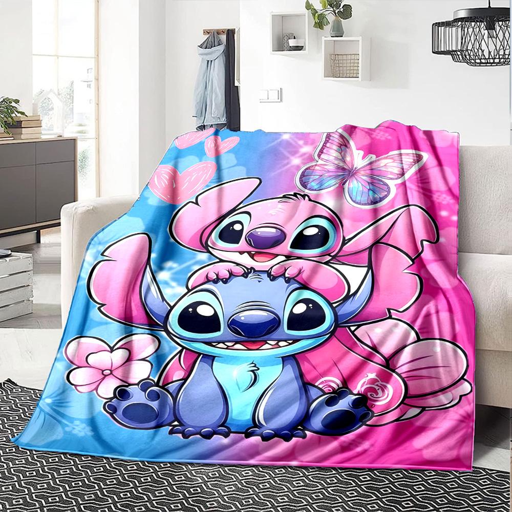 1pc S-Stitch13 Blanket, Gift, for Men and Women, Soft Blanket, Good for Sofa Bed Couch Travel, Lightweight Flannel Blanket