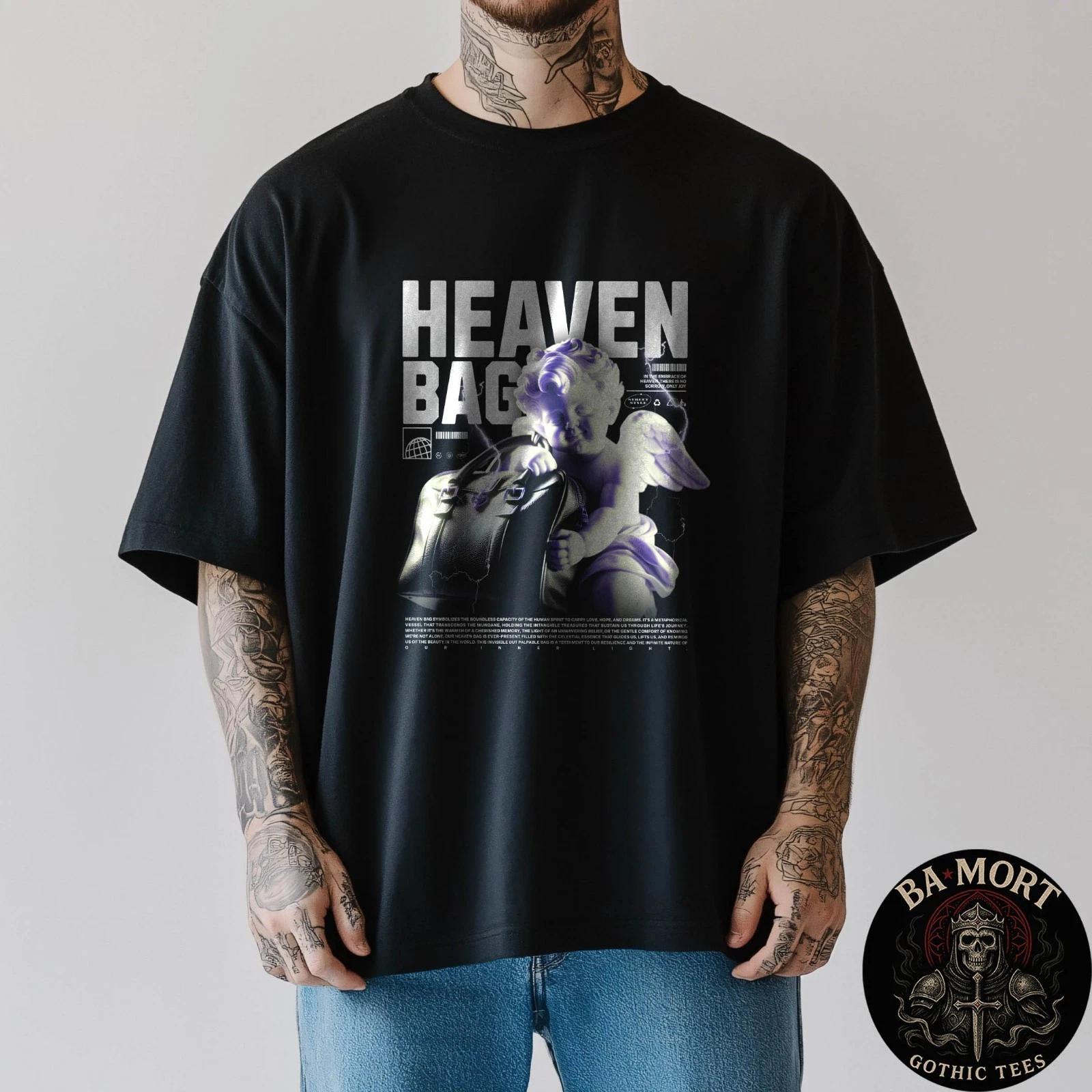 Heaven Bag Purple Cherub Streetwear T-Shirt L