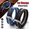 Cinturino per Orologio in Nylon a Coste 20mm per Orologio Militare Sportivo Omega Braccialetto con Fibbia Pieghevole per Cinturino in Tessuto Balistico Accessori