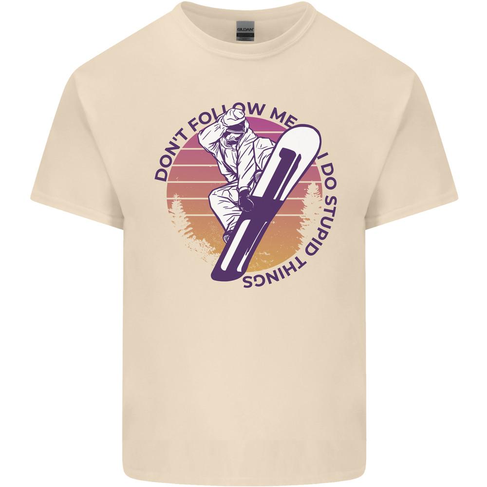 Snowboarding Dont Follow Me Funny Mens Light Cotton T-Shirt Unisex T-Shirt L