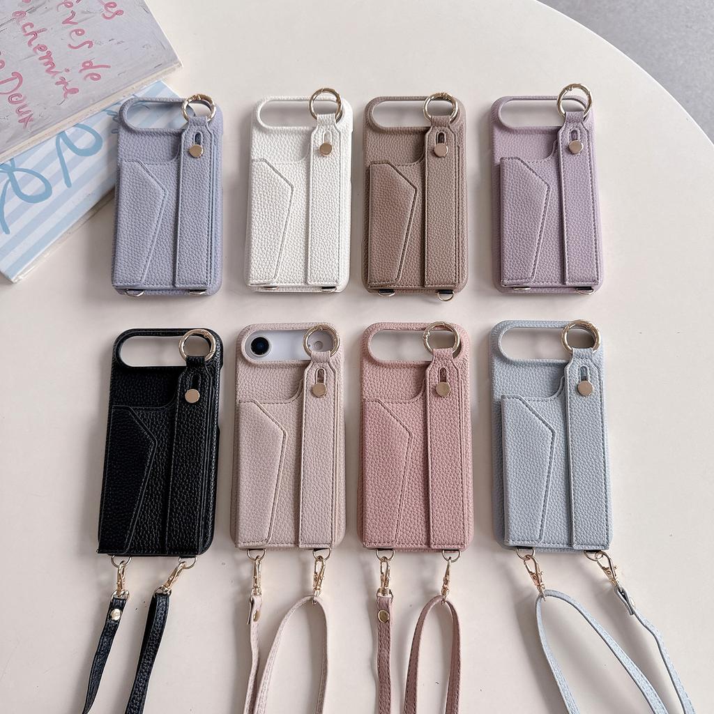 Wrist Strap Crossbody Ring Holder Cards Solt Magnetic Wallet Leather Case For iPhone 17 Pro Max 16 Plus 15 14 Long Lanyard Cover