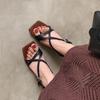 2025 Summer French Wedge Heel with Cool Slippers Summer Wear Open-toed High-heeled Versatile Sandals Women