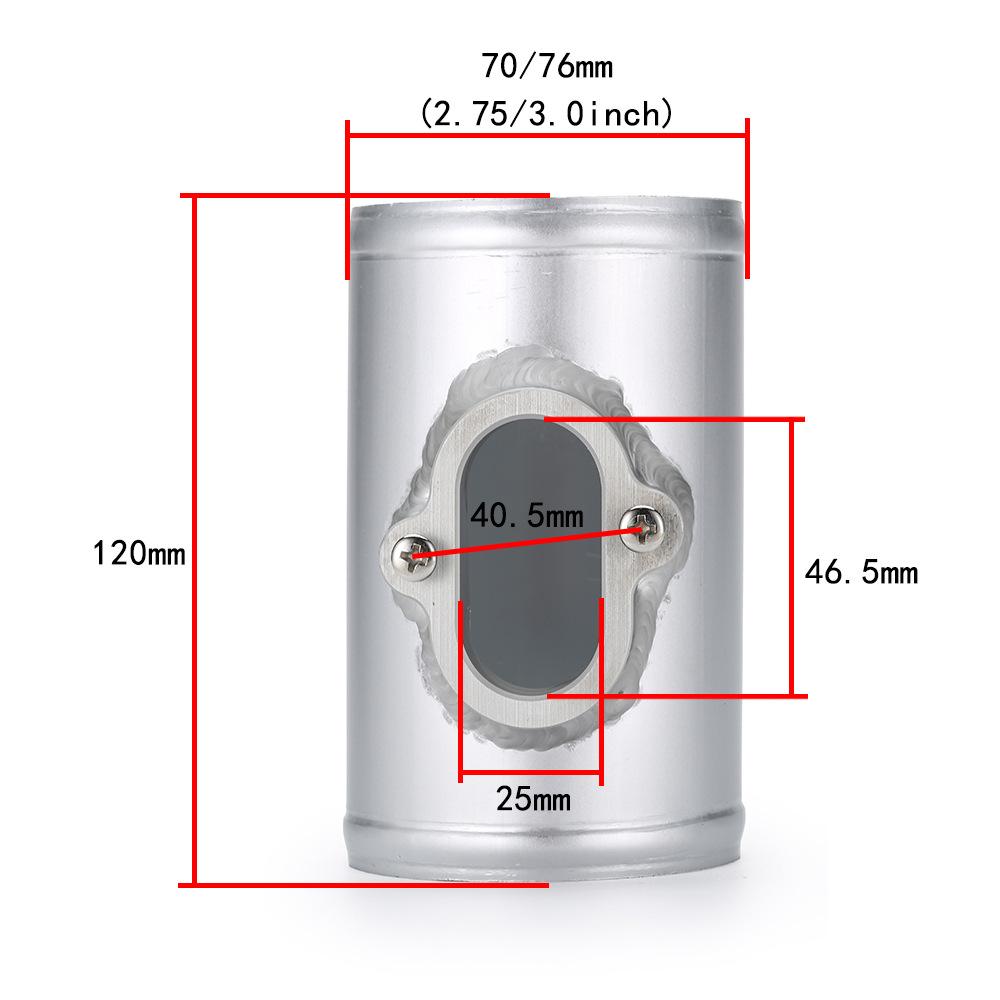 Aluminum MAF Sensor Adapter 63/70/76mm (2.5"/2.75"/3") Air Intake Meter Mount Base for Opel Chevrolet Cruze Aveo Orlando Buick
