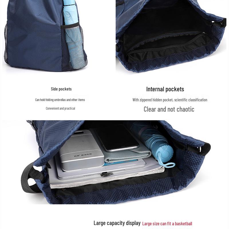 Unisex Drawstring Backpack: Large Capacity Sports, Travel & Fitness Sackpack