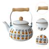 Emaille Teekanne Porzellan Emaillierter Wasserkessel 2,5L Großes Fassungsvermögen Hitzebeständige Teekanne