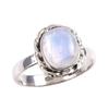 Natural Rainbow Moonstone Gemstone Handmade 925 Solid Silver Gift Ring S.9 j8B52