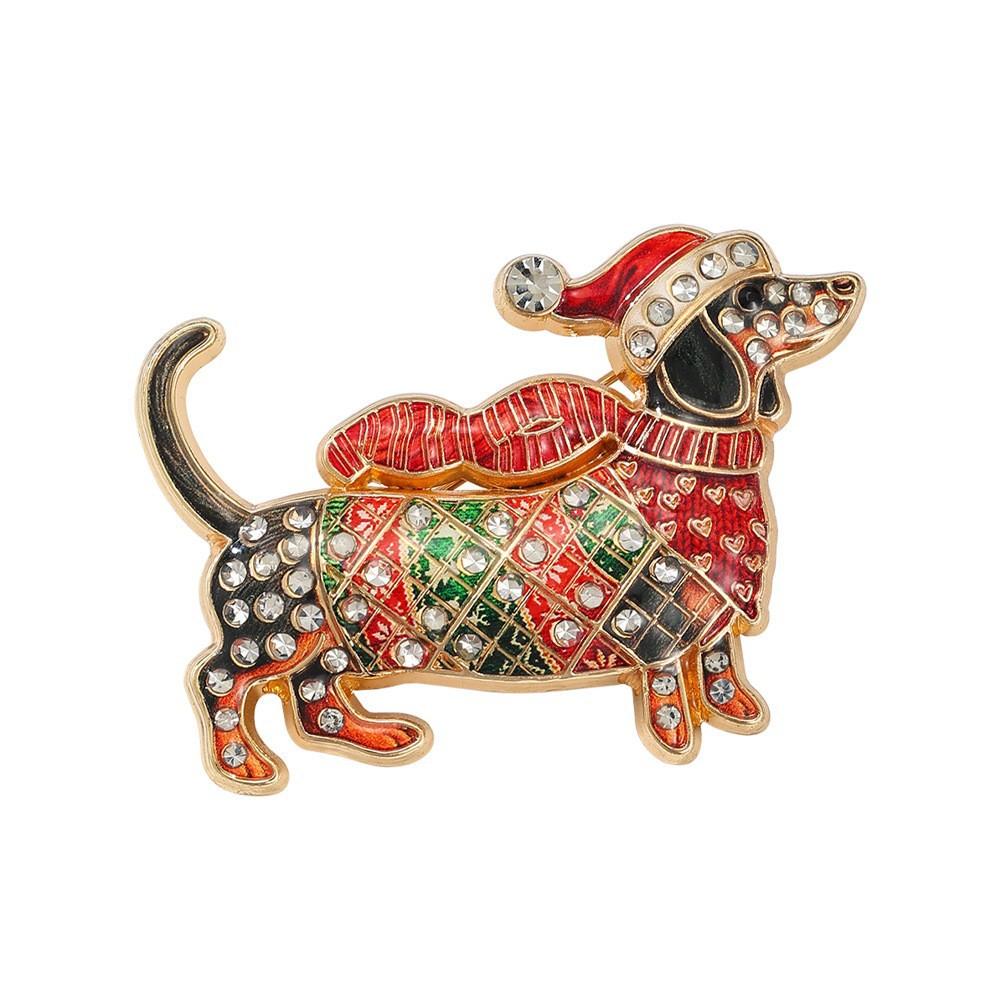 Christmas Series Brooch Snowman Christmas Tree Cat Garland Brooch Holiday Clothing Coat Accessories Women
