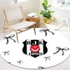 Besiktas Gymnastics Club Round Area Rug,Carpet Rug for Living Room Bedroom Sofa Playroom Decor,Non-slip Floor Mat