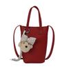 Korean-Style Small Lychee Texture Crossbody Bucket Bag, 2026 New Versatile Lightweight Shoulder Handbag for Women.