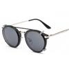 Hengxin 2025 Punk Retro Clip-on Sunglasses - Unisex Trendy Design