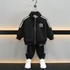 Boys' 2024 Spring/Autumn Casual Korean Sports Suit: Stylish Lettered Top & Pants Set for Kids