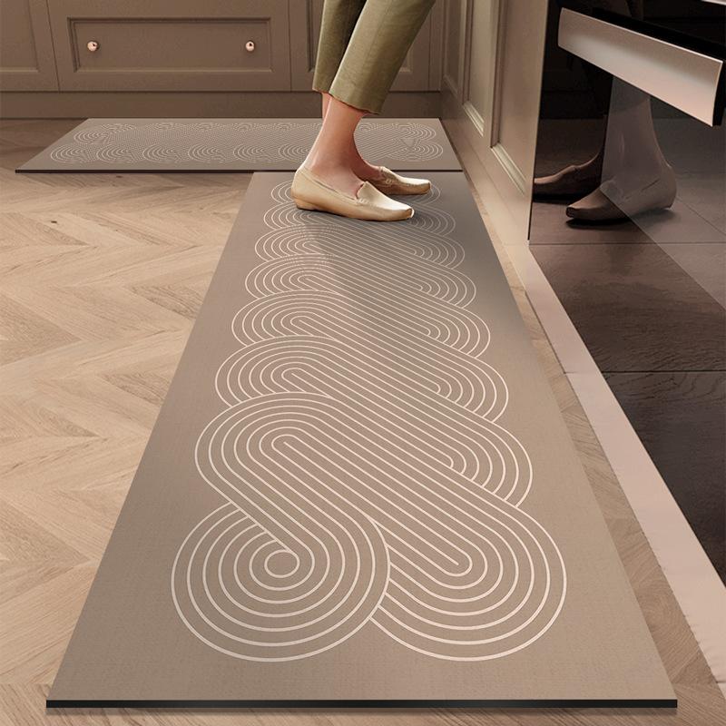 1/2pcs Simple Kitchen Floor Mat Home Long Absorbent Anti-Slip And Easy-To-Maintain Floor Mat Diatom Mud Carpet