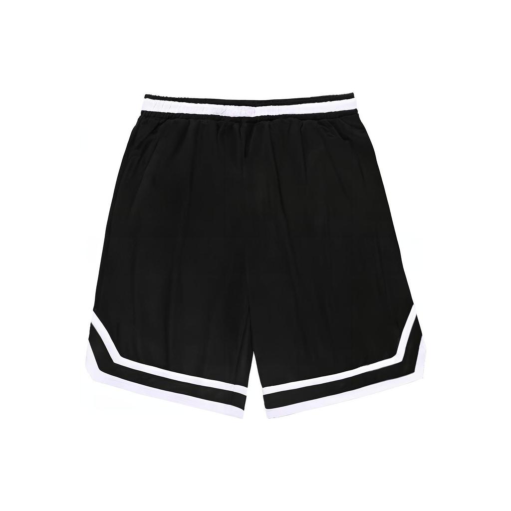 Lining Striped Print Loose Casual Shorts Men Bottoms Black YAPT011-1
