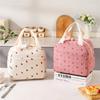 Corduroy Lunch Bag Thermal Insulation Lunch Box Picnic FoodPouch Storage Handbag Multifunctional Kid School Fresh-Keeping Bag