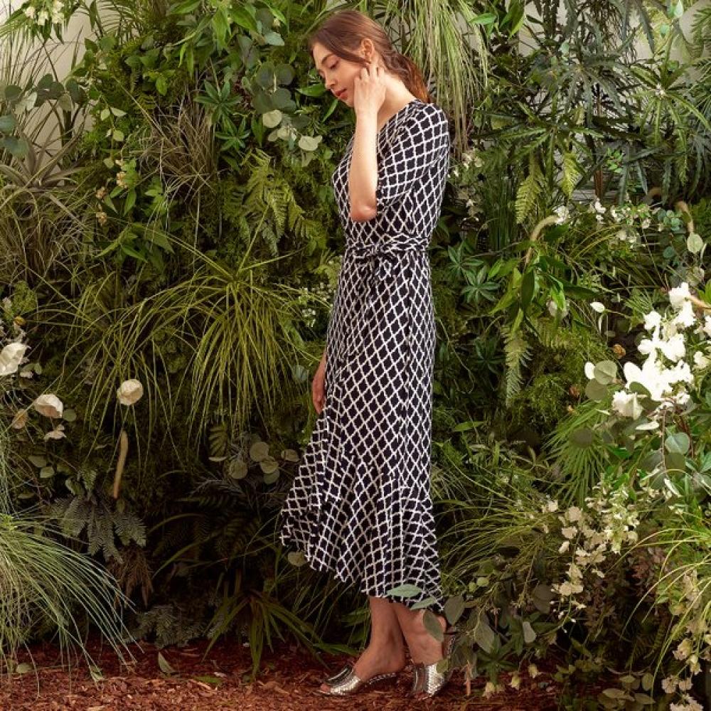 Lipbbam Creola Vivienne Robe portefeuille à volants manches 3/4 Ldm42cd01