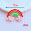 8Pcs New Mini Cute Rainbow Flat Back Acrylic Cabochons Scrapbooking DIY Jewelry Craft Decoration Accessorie
