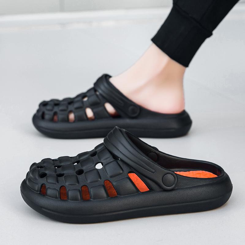 Fashion Hole Slippers Perforated Shoes MenS Shoes Fashionable Versatile Lightweight And Non Slip Sports Beach Sandals Men Women