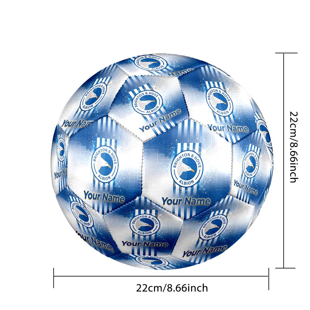 Personalized Size 5 Football Brighton & Hove Albion Football Pattern Outdoor Game Sports Ball Gift
