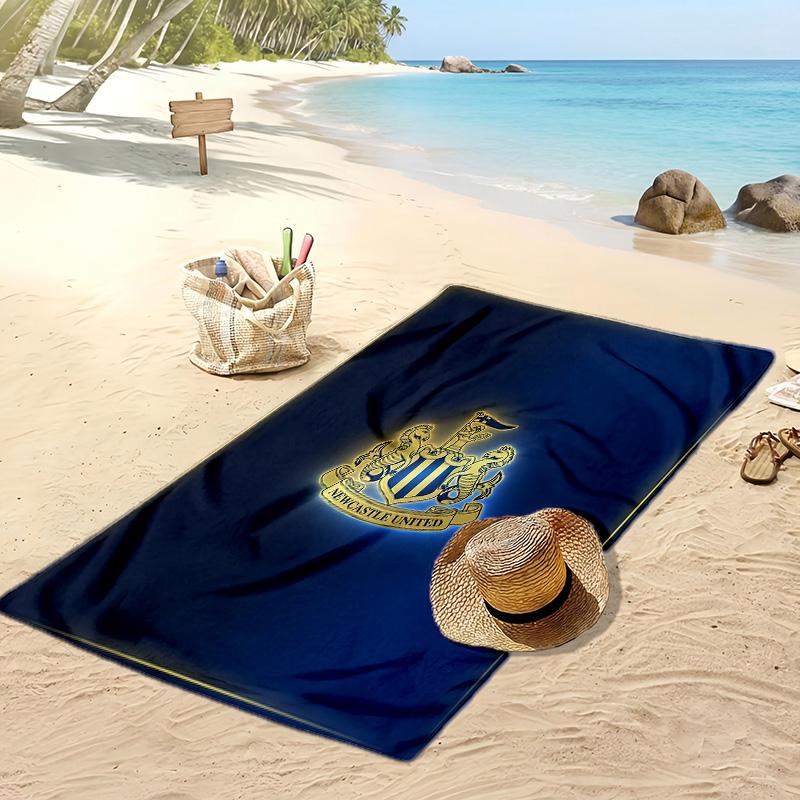 Asciugamano da Spiaggia con Stampa del Newcastle United Football, Asciugamano Grande Morbido ad Asciugatura Rapida per Spiaggia Campeggio Nuoto