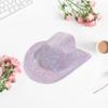 Eye-catching Crystal Cowboy Hats Bride Hat Panama Hat for Bachelorette Party Cowboy Hats for Club Stage Shows