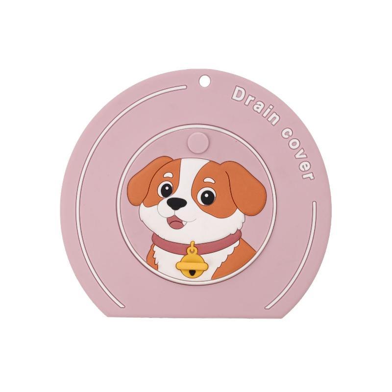 Pvc Floor Drain Cover Cartoon Dog Anti-Insect Sewer Filter Pad Anti-Blocking Anti-Odor Floor Drain Mat