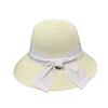 Straw hat women's summer wide edge sunscreen hat fashionable and elegant sun hat temperament sweet women's basin hat bucket hat