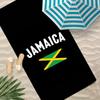 J-Jamaica Flag Towel Polyester Beach Towel Quick Dry Sand Free Bath Towel For Summer Pool Travel Vacation