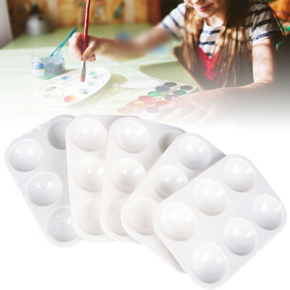

10PCS Plastic Watercolor Palette white Art Paint Tray Palette Painting Tray Art Students